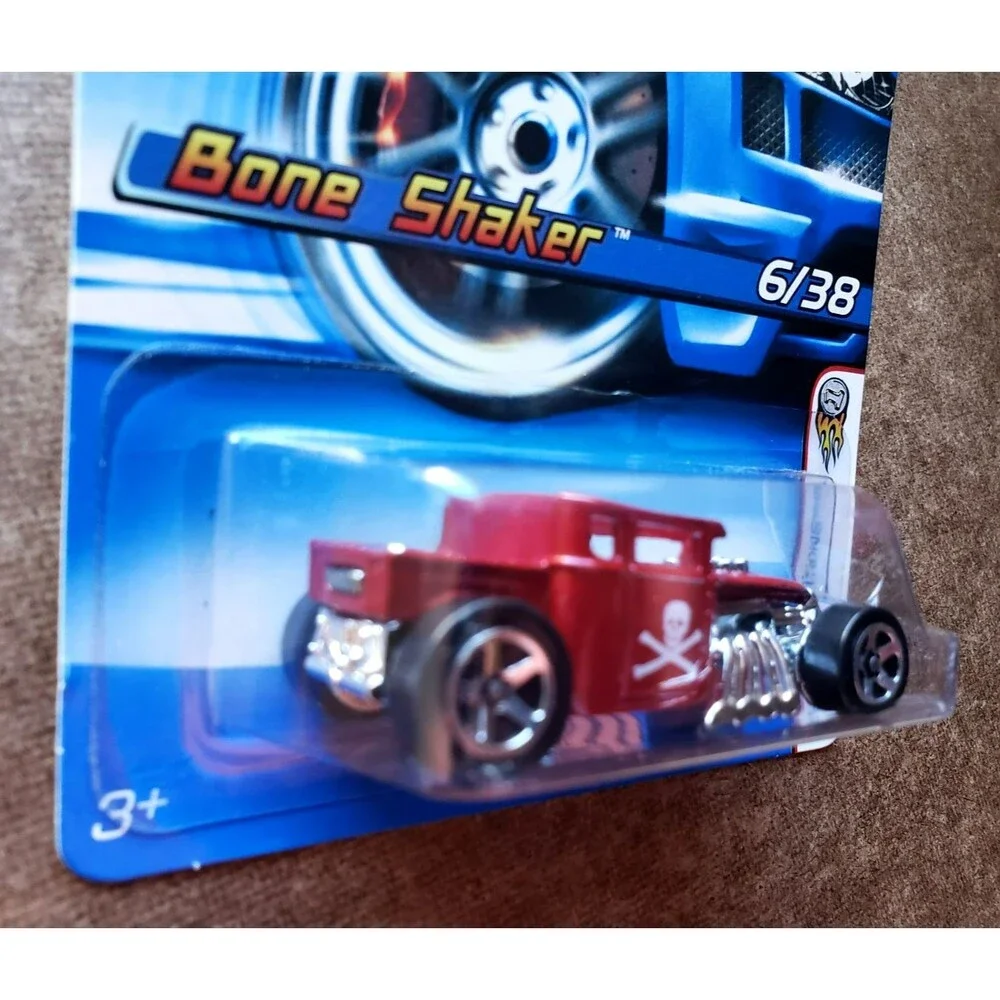 Hot Wheels BONE SHAKER Dark Red 6/38 2006 FIRST EDITIONS #6/223 Chrome 5 SP 1:64